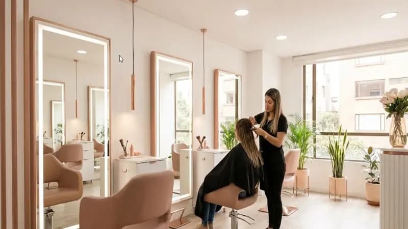 Peluquerías y salones compactos